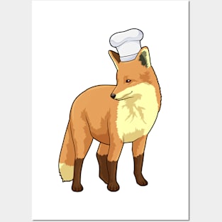 Fox as Cook with Chef hat Posters and Art